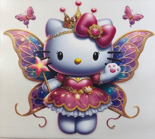 Hello kitty - pink butterfly