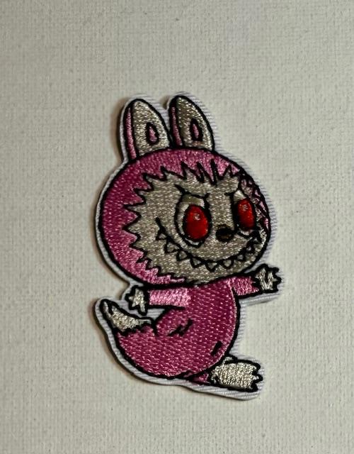 Pink dancing Labubu patch
