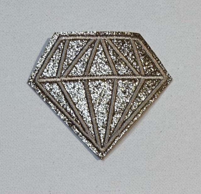 Champagne color diamond hat patch