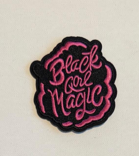 Black Girl Magic roundish hat patch
