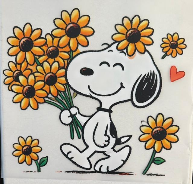 Snoopy - bouquet of sunflowers