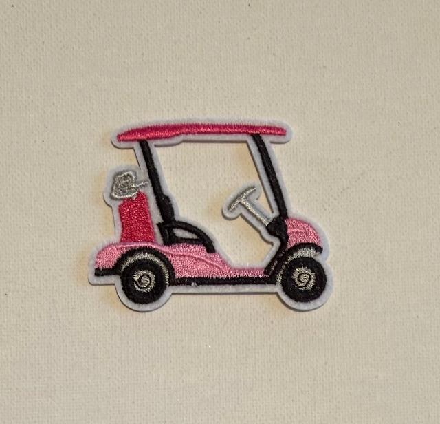 Pink Golf cart hat patch