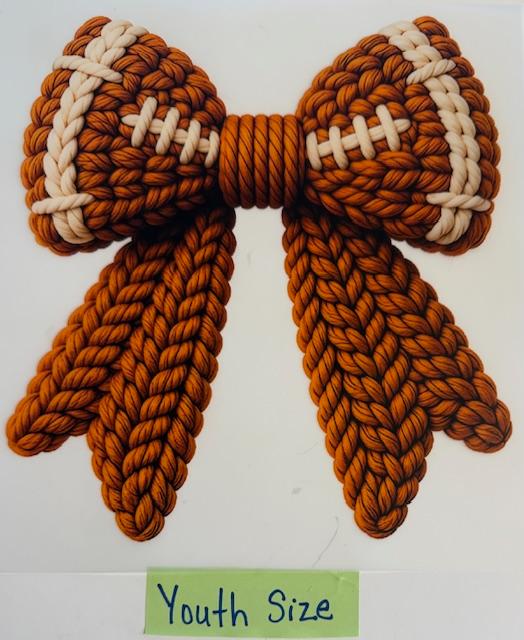 Football yarn Bow