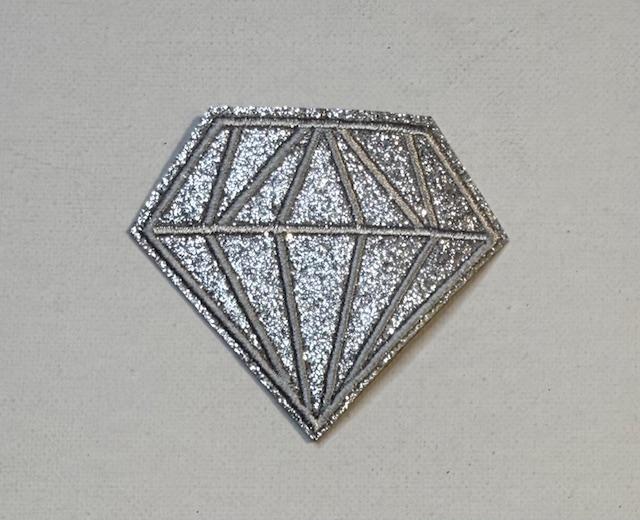Silver Diamond hat patch