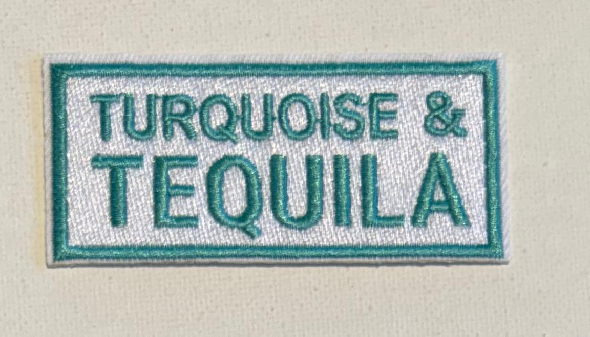 Turquoise & Tequila hat patch