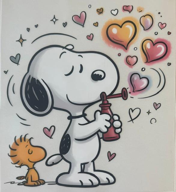 Snoopy - Blowing hearts