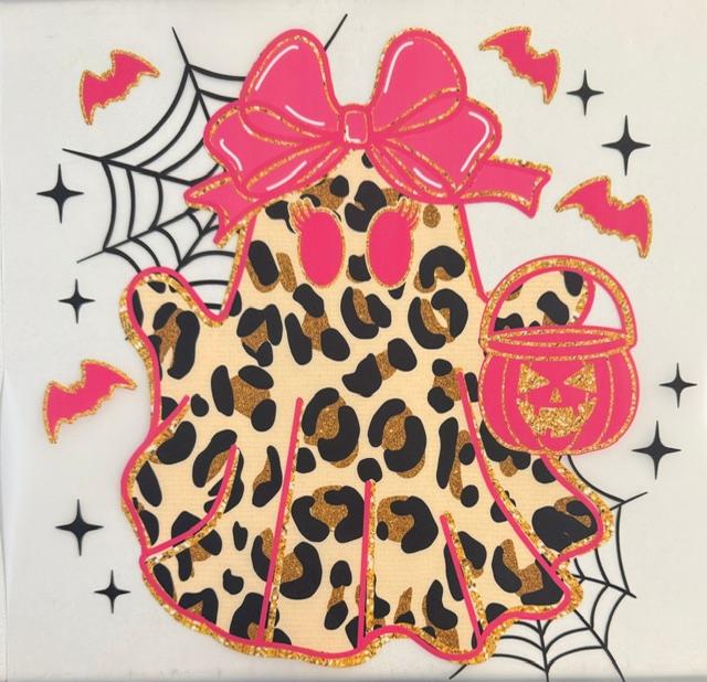 Cheetah Ghost, pink bow