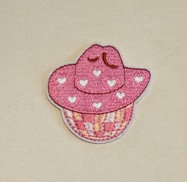 Pink disco ball w/ hat. hat patch