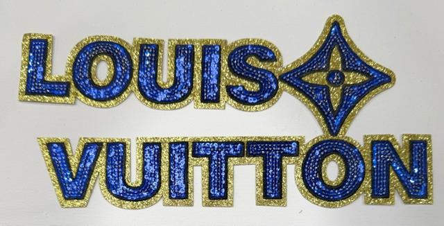 LV - Lg blue bling patch