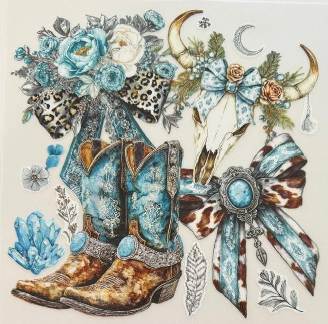 Boots, bows-lt. blue