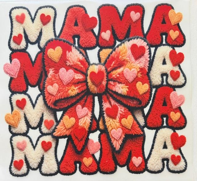 Mama - bow with hearts