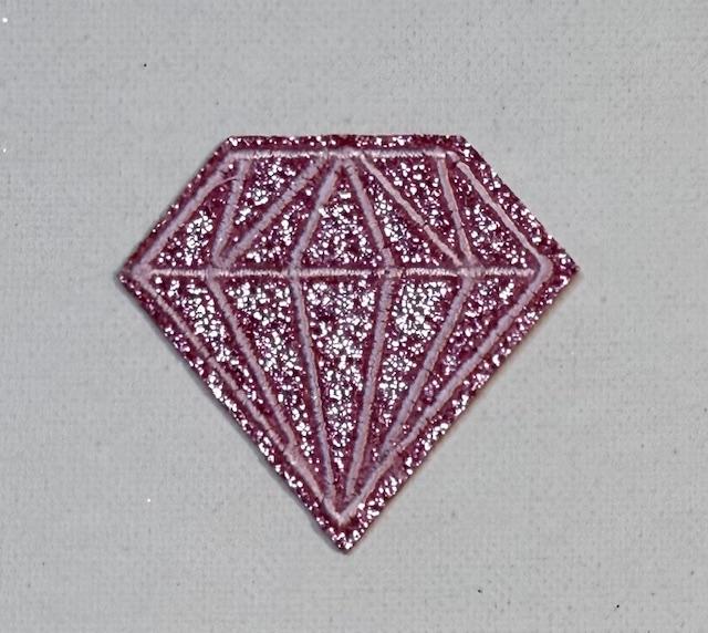 Pink diamond hat patch