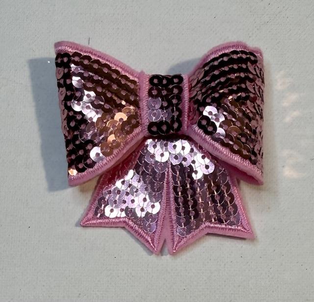 Pink Bling 3d bow hat patch