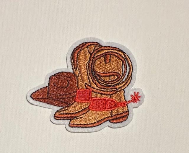 Boots, hat, spurs patch