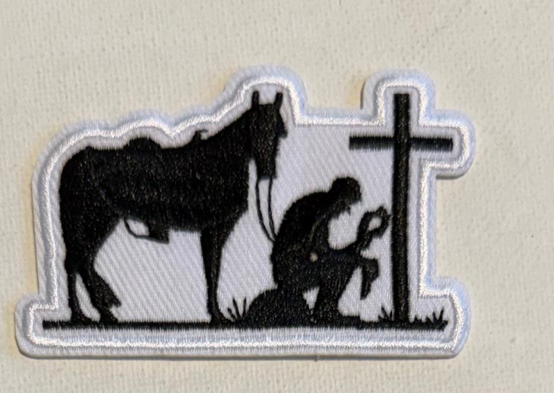 Praying Cowboy hat patch