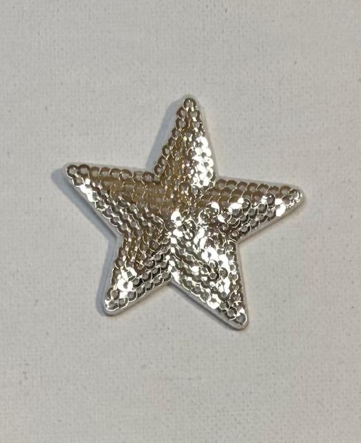 Champagne sequin star hat patch