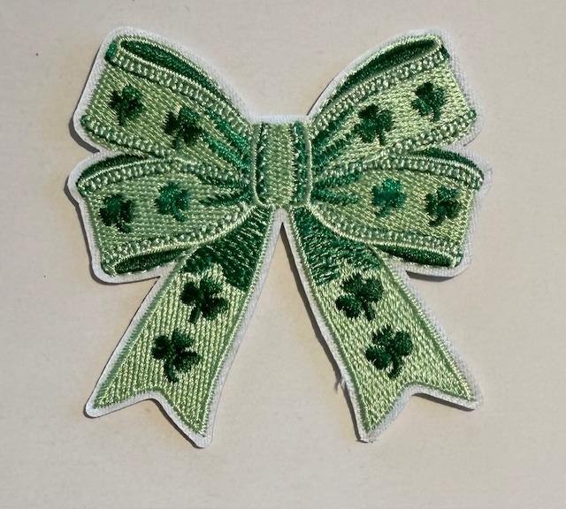 St Patrick's Day bow hat patch