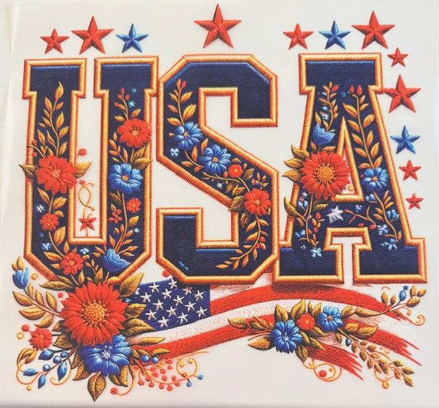 USA - stars, flowers
