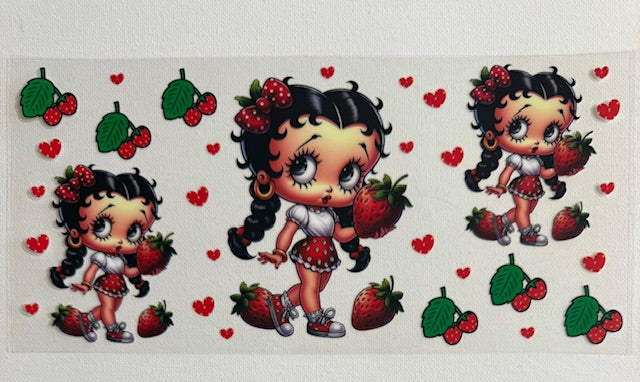 Betty Boop as a baby - strawberries