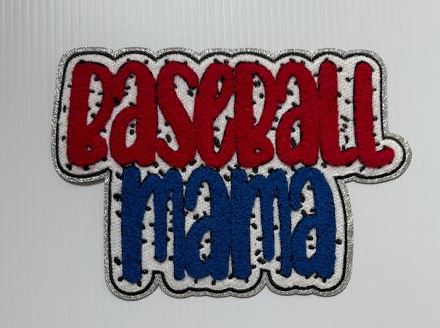 Baseball Mama - red/blue patch