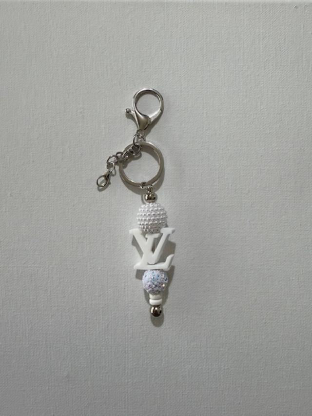 White LV keychain