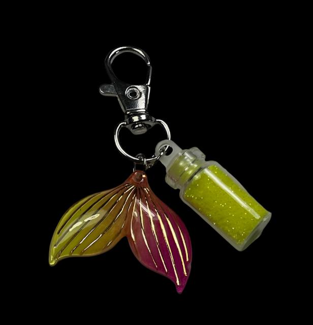 Key Chain - pink yellow
