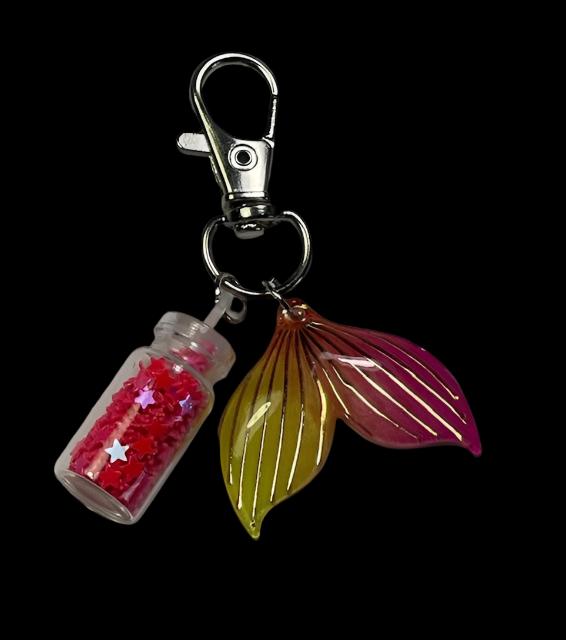 Key chain - yellow pink pink
