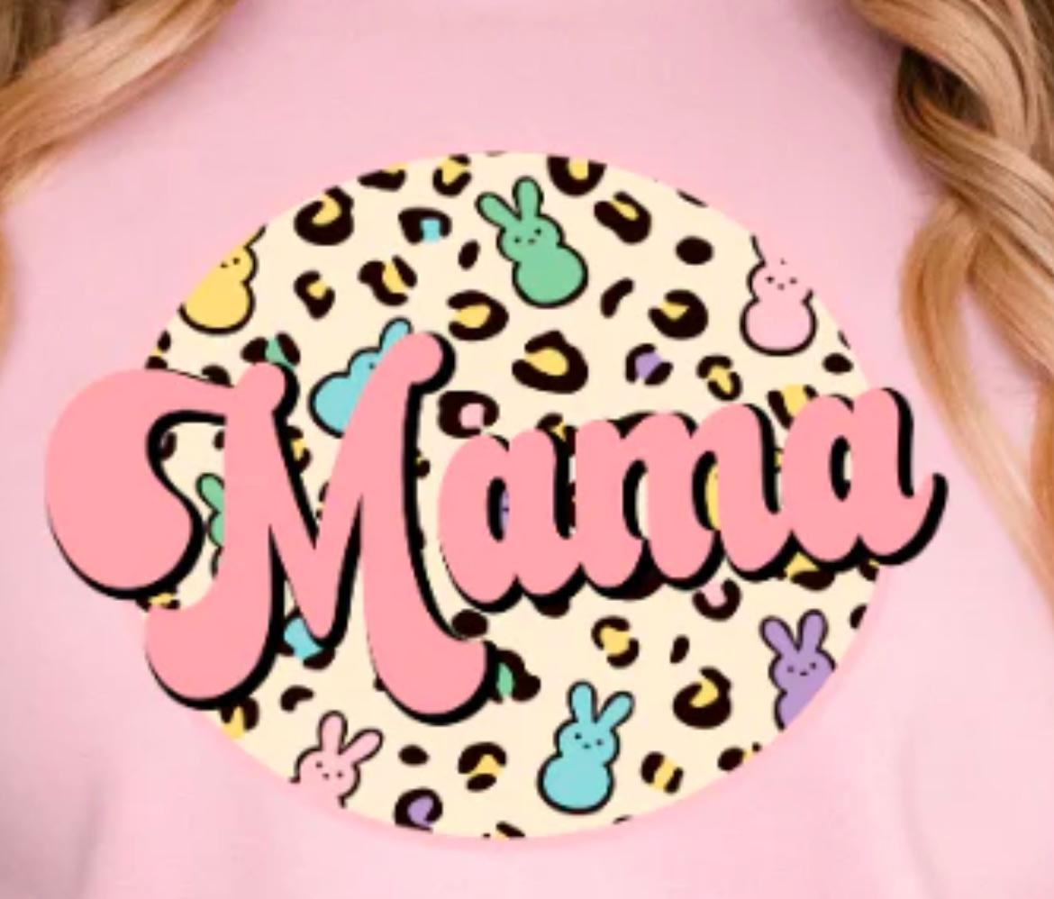 Mama, cheetah and peeps