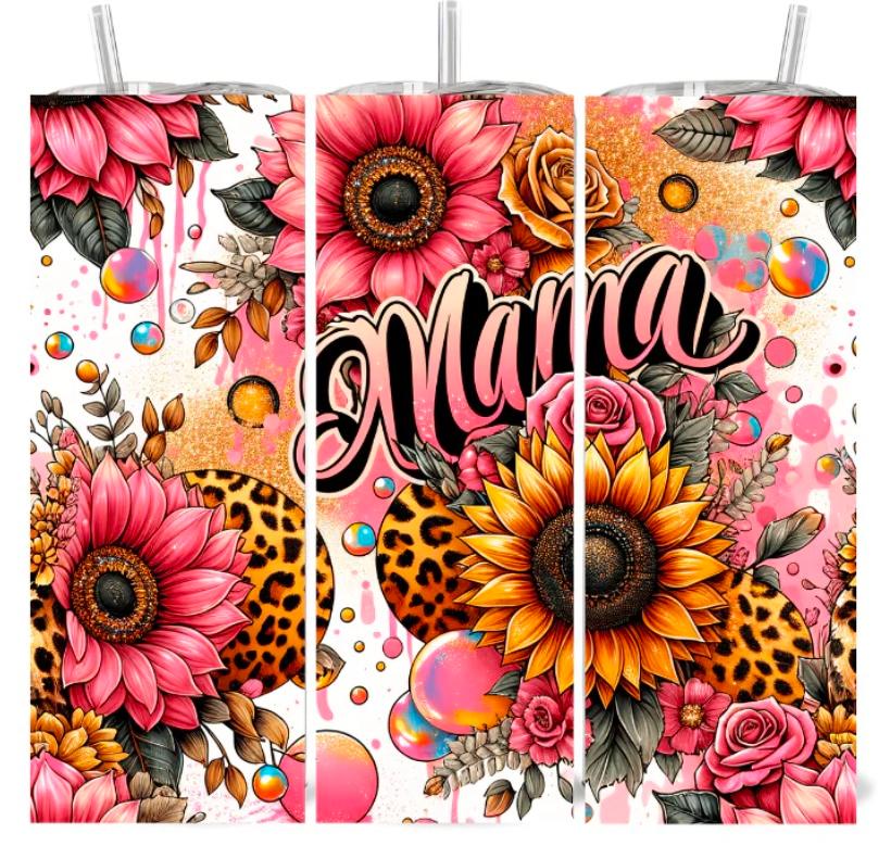 Mama pink sunflowers