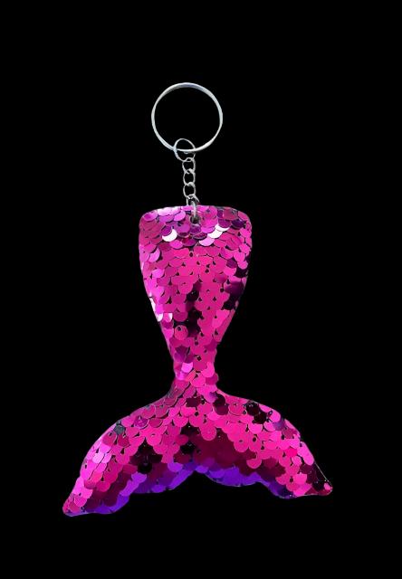 Key chain Mermaid Fuscia
