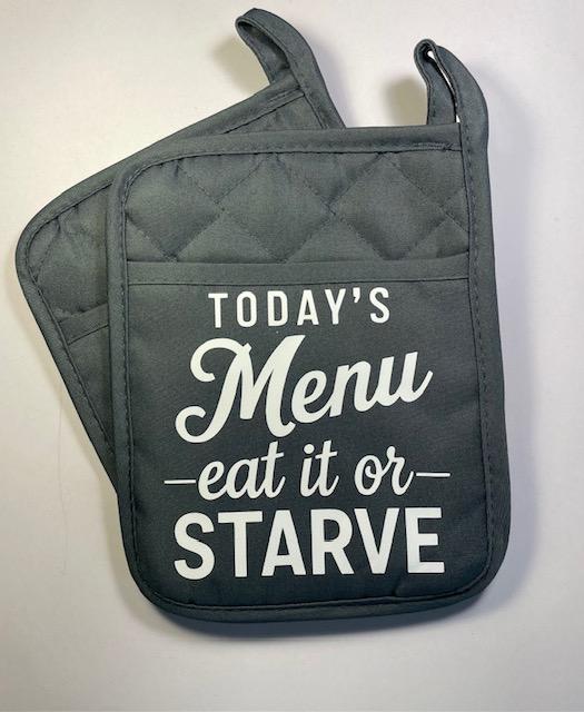 Pot Holders Black (set of 2)