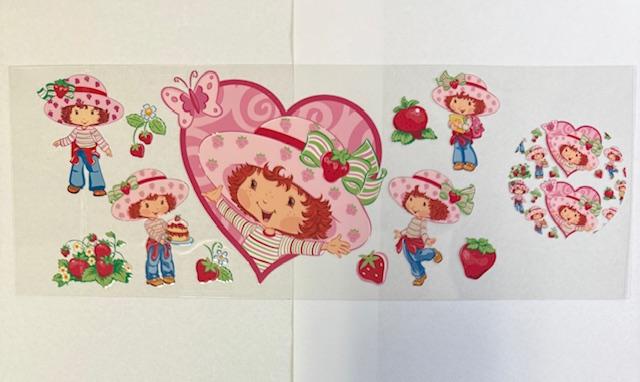 Strawberry S C in heart -Cup & lid