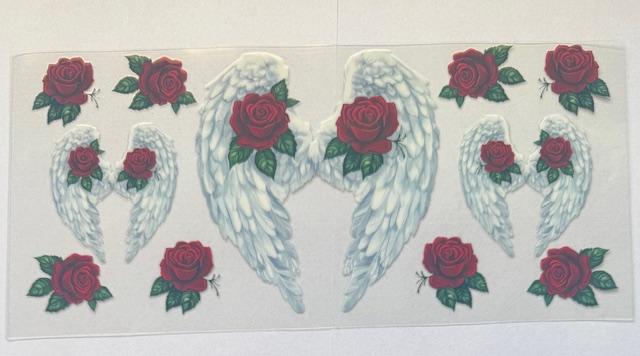 Wings - red roses