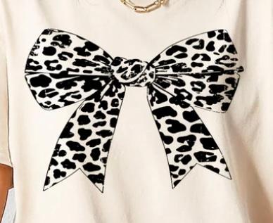 Bow - big cheetah print