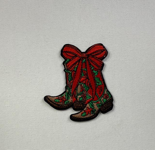 Christmas boots, brown Patch