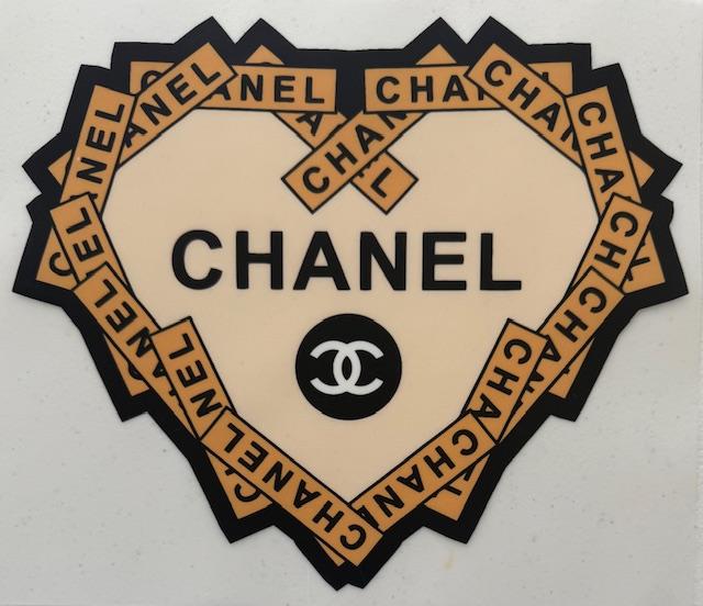 Tan Chanel Heart