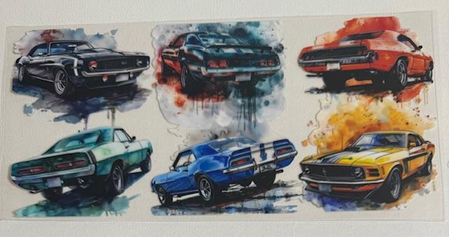 Cars - green, blue, yellow