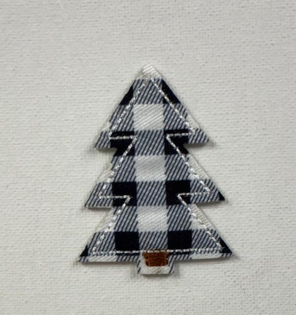 Checkered Chrstmas tree patch