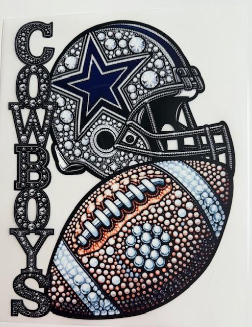 Cowboys -bling helmet/football