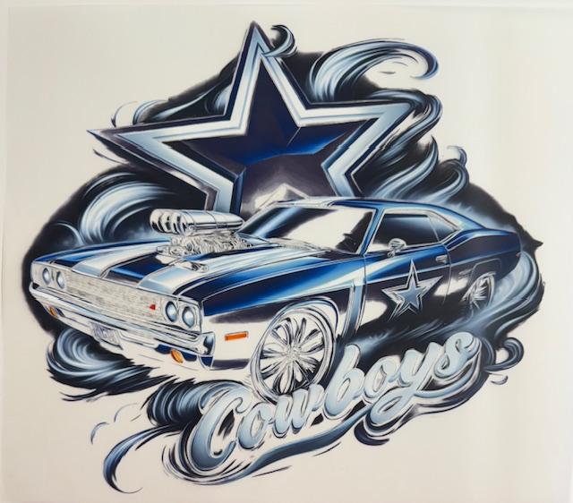 Cowboys-blue car