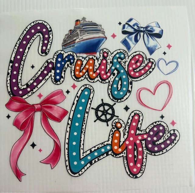 Cruise Life - pink blue bow