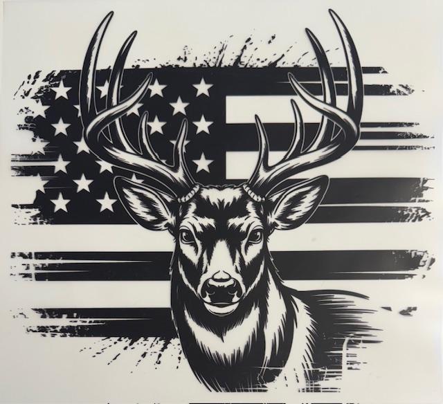 Deer - blk print