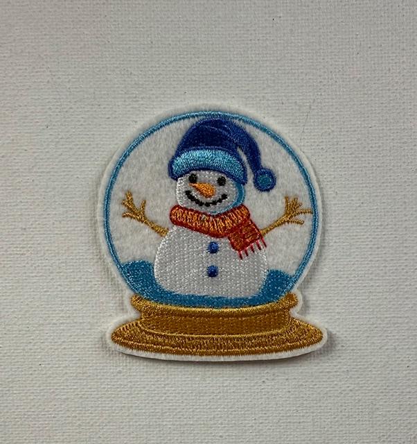 Blue snow globe patch