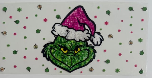 Grinch - pink Christmas hat