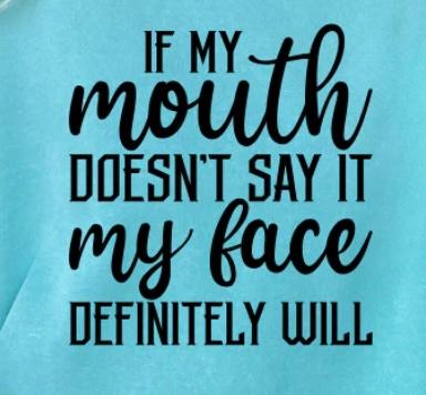 If my mouth doesn't say it