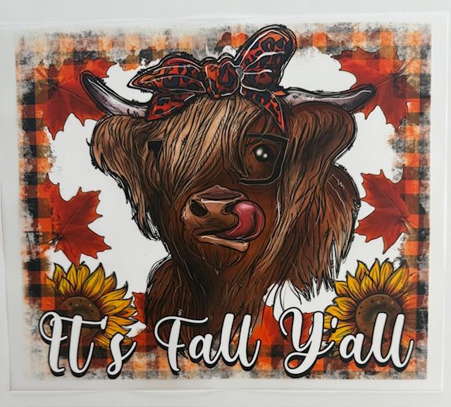 It's Fall Y'all - Cow