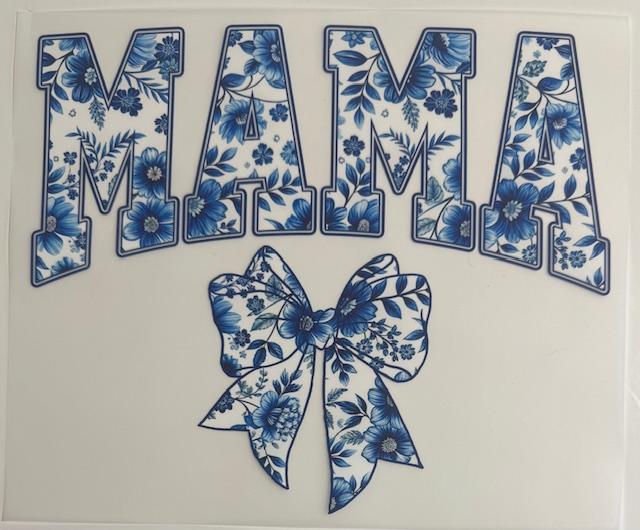Mama- blue floral