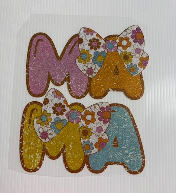 Mama flower bows - shimmer