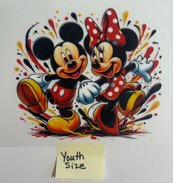 Mickey & Minnie - paint splash