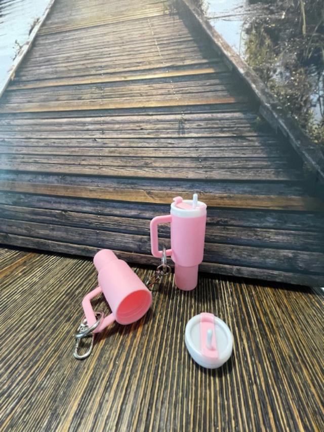 Lt Pink mini cup Keychain